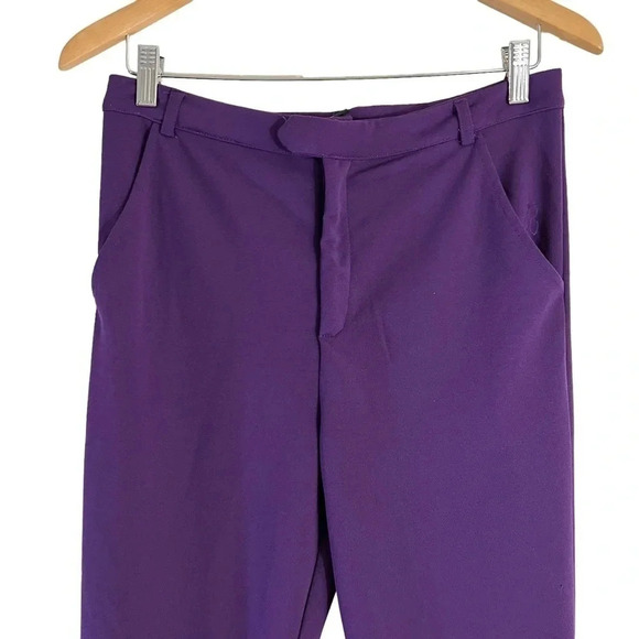 Windsor Eggplant Purple Skinny Trouser Pants Size Large Stretch Pockets Career - Picture 2 of 11